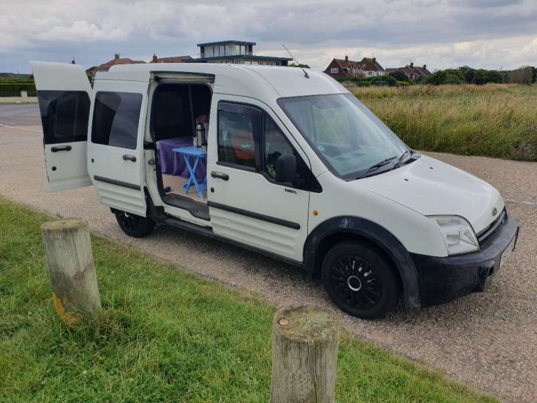 Van with camper van bed